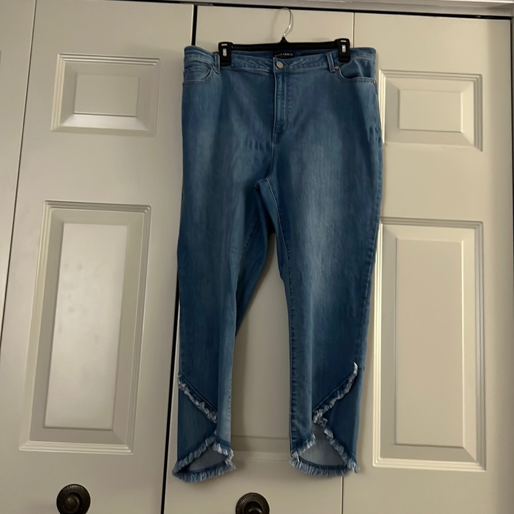Suzanne Graver cropped plus size denim jeans